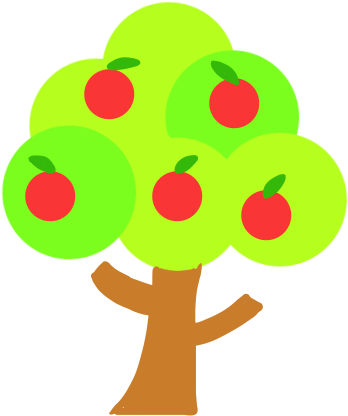 木の実のなる木のイラスト - Tree (500x500)