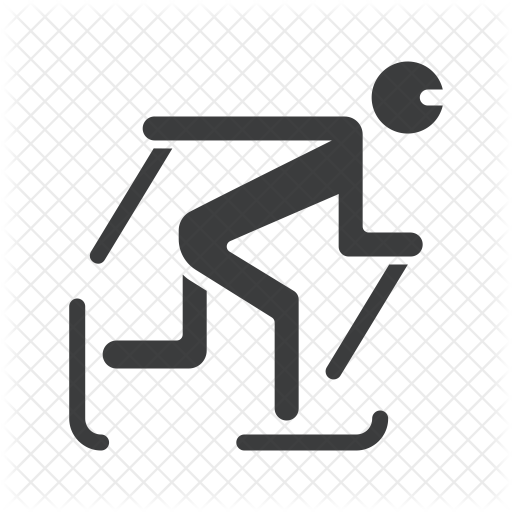 Cross Country Skating Icon - Skiing (512x512)