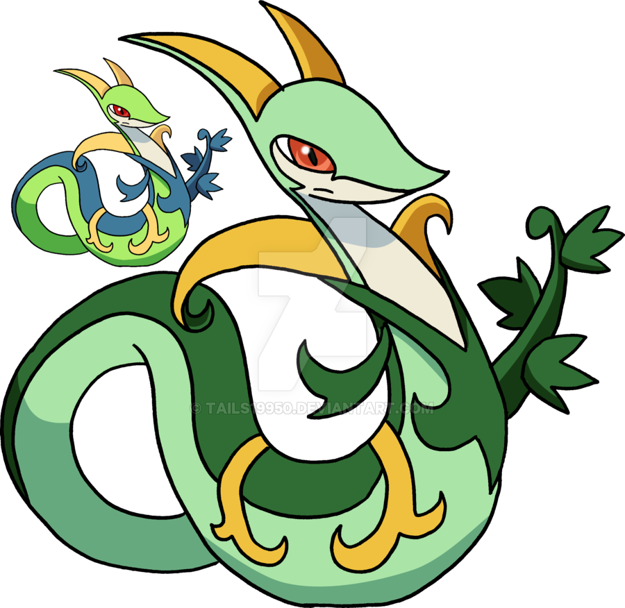 Serperior Art V - Cartoon (900x876)