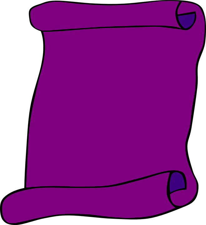 Scroll Paper Blank - Purple Scroll (660x720)