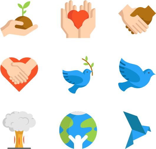 Peace Icons - Peace Flat Icon (600x564)
