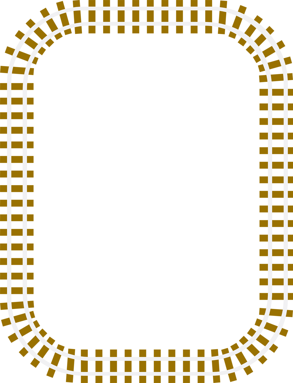 Railways Clipart Border - Train Track Border (958x1250)