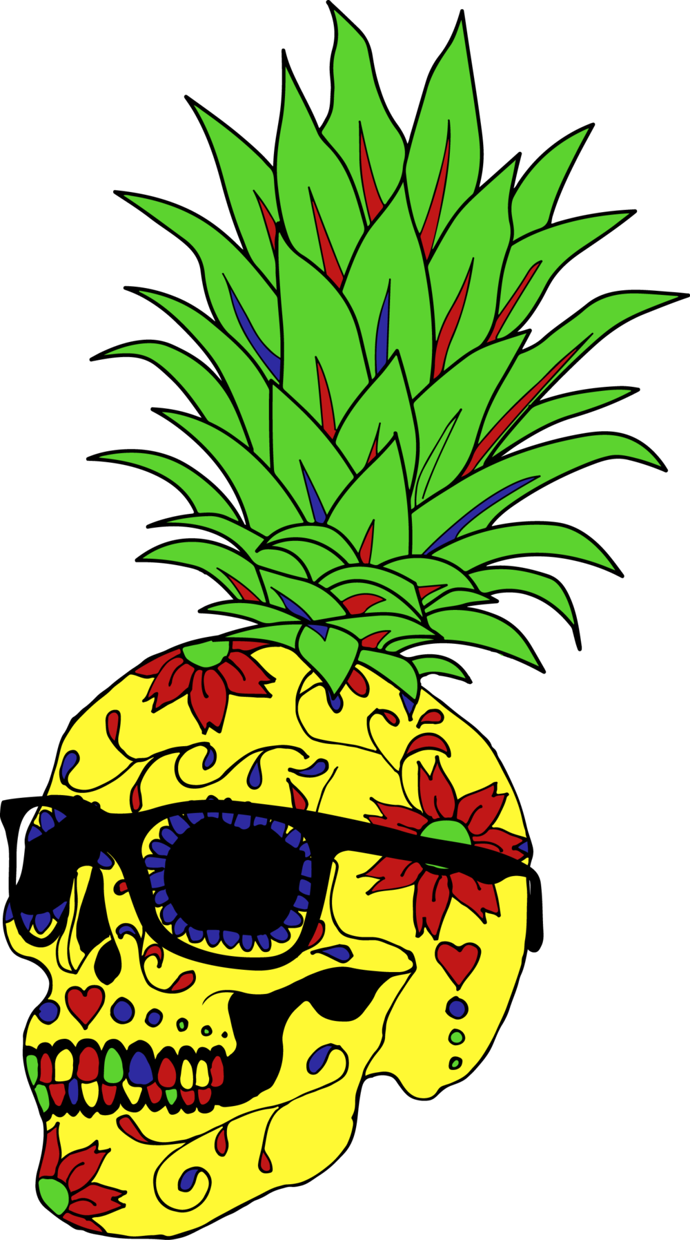 Designpineappleskull - Designpineappleskull (1000x1795)