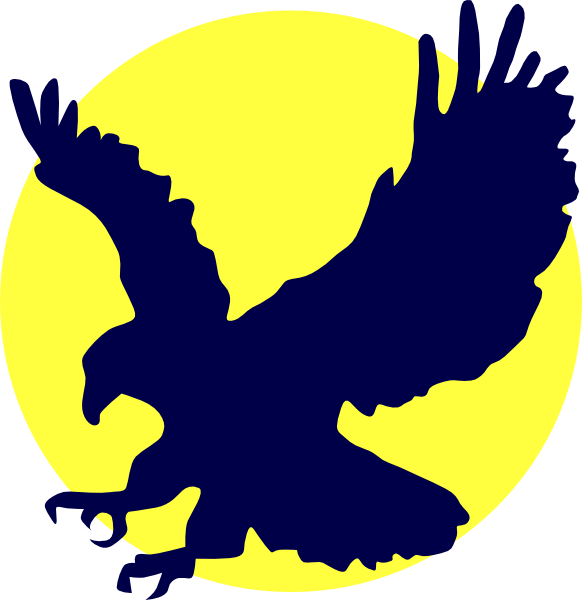 Eagle Black And White (582x600)