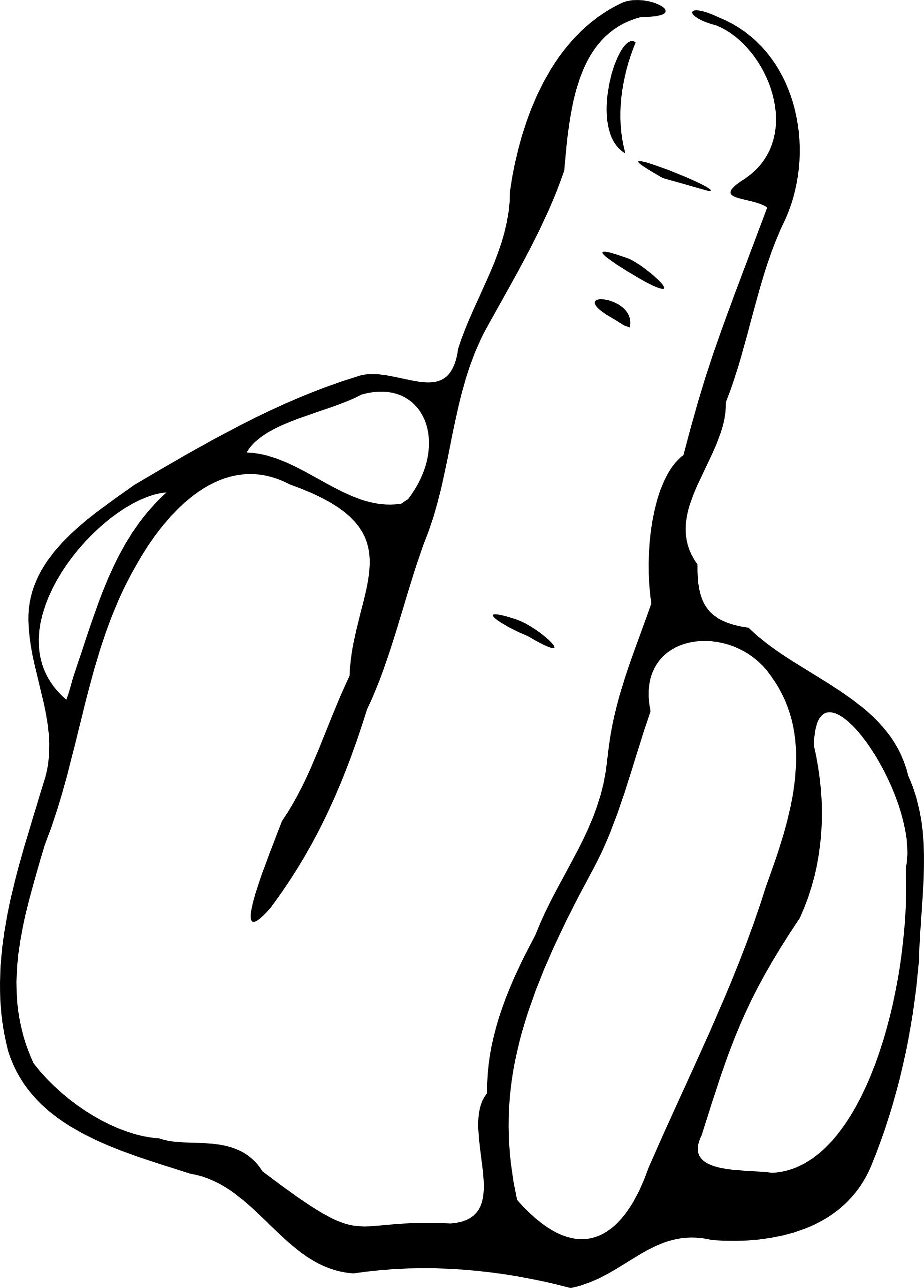 Middle Finger Sign - Middle Finger Png (1969x2746)