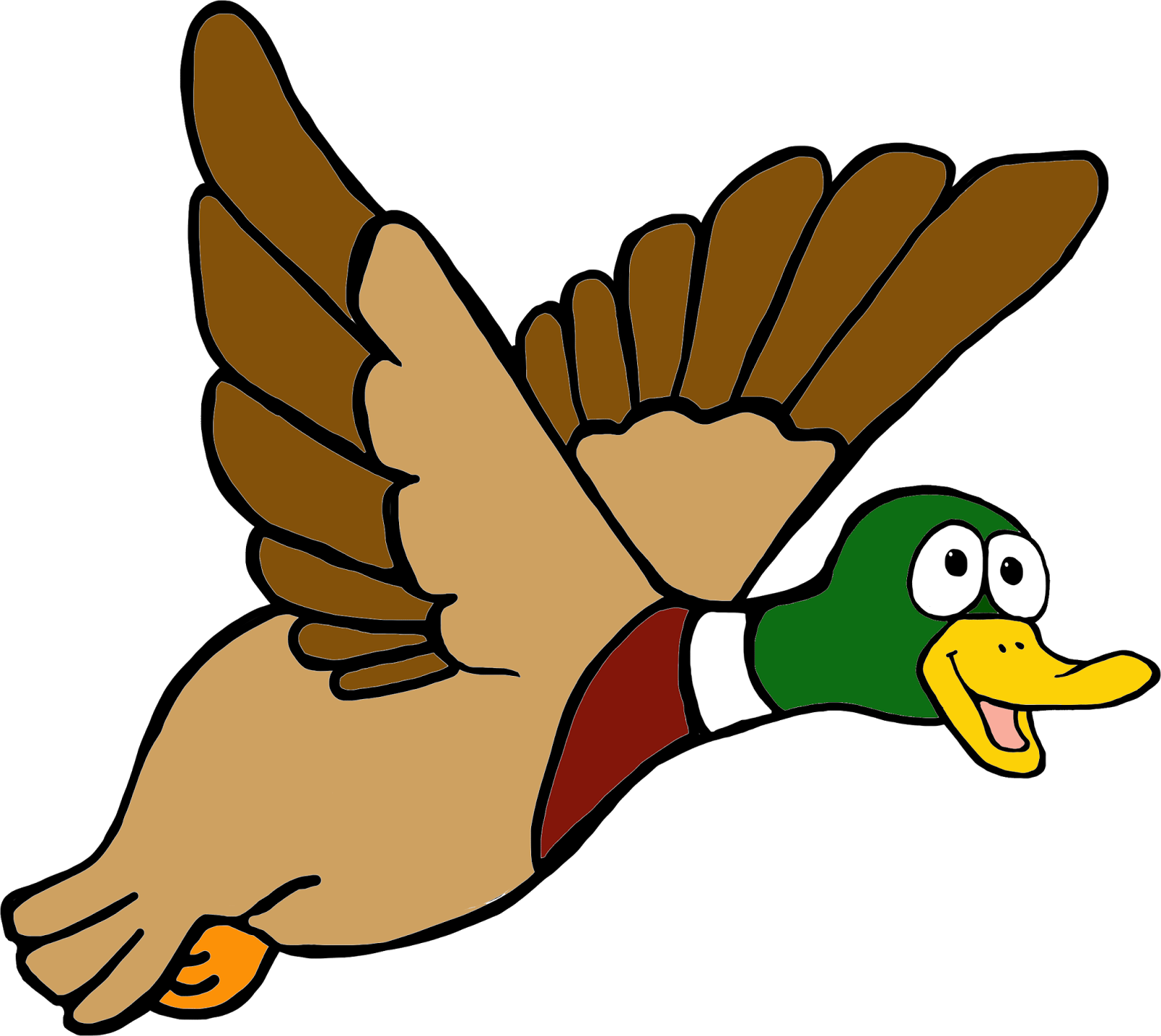 Flying Duck Cliparts - Mallard Duck Clipart Png (1600x1427)