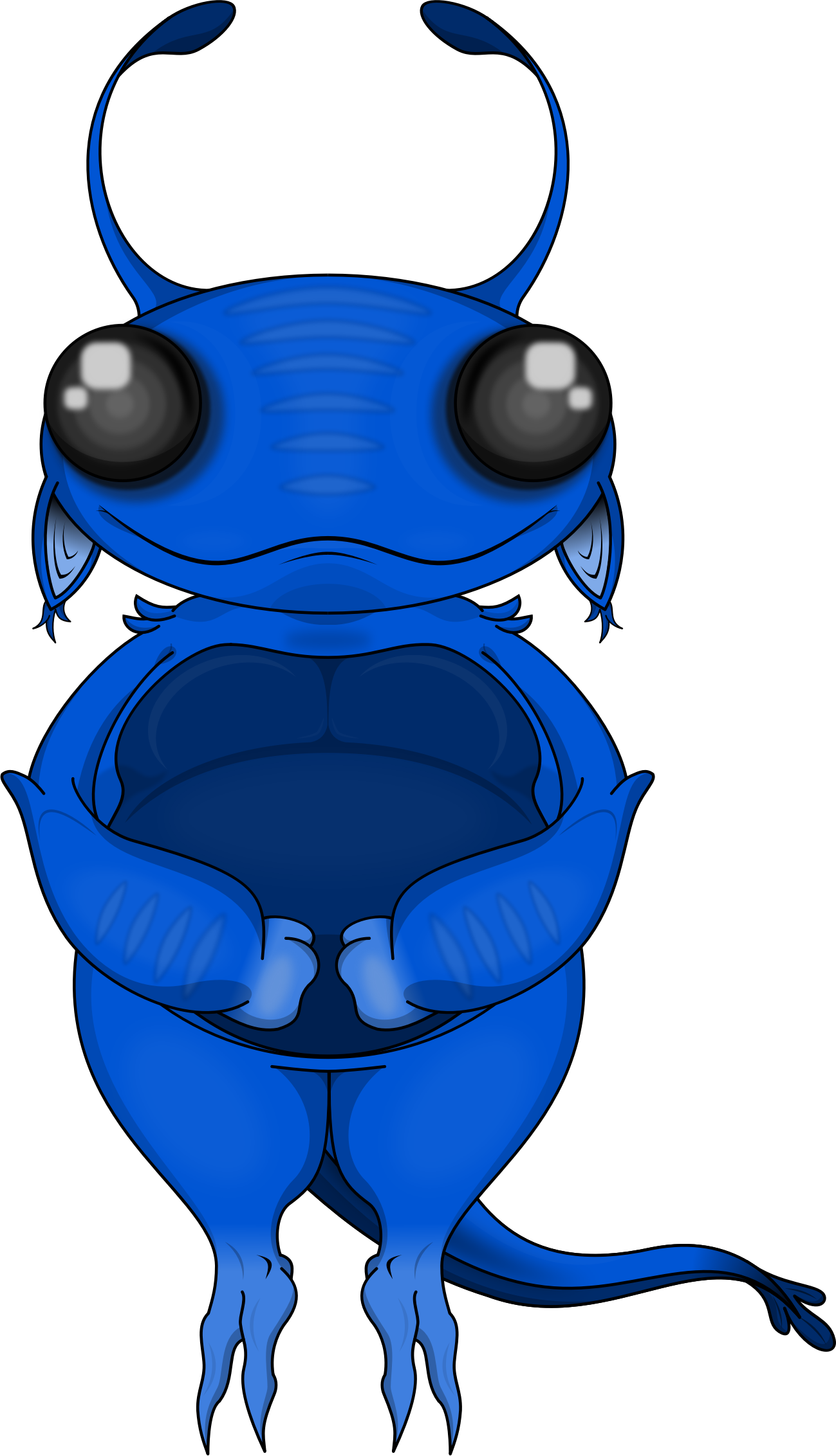 Big Image - Blue Alien Clipart (1299x2265)