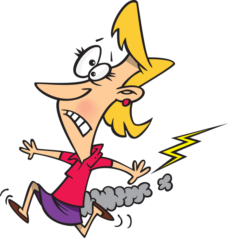 Running - Struck By Lightning Cartoon (766x800)