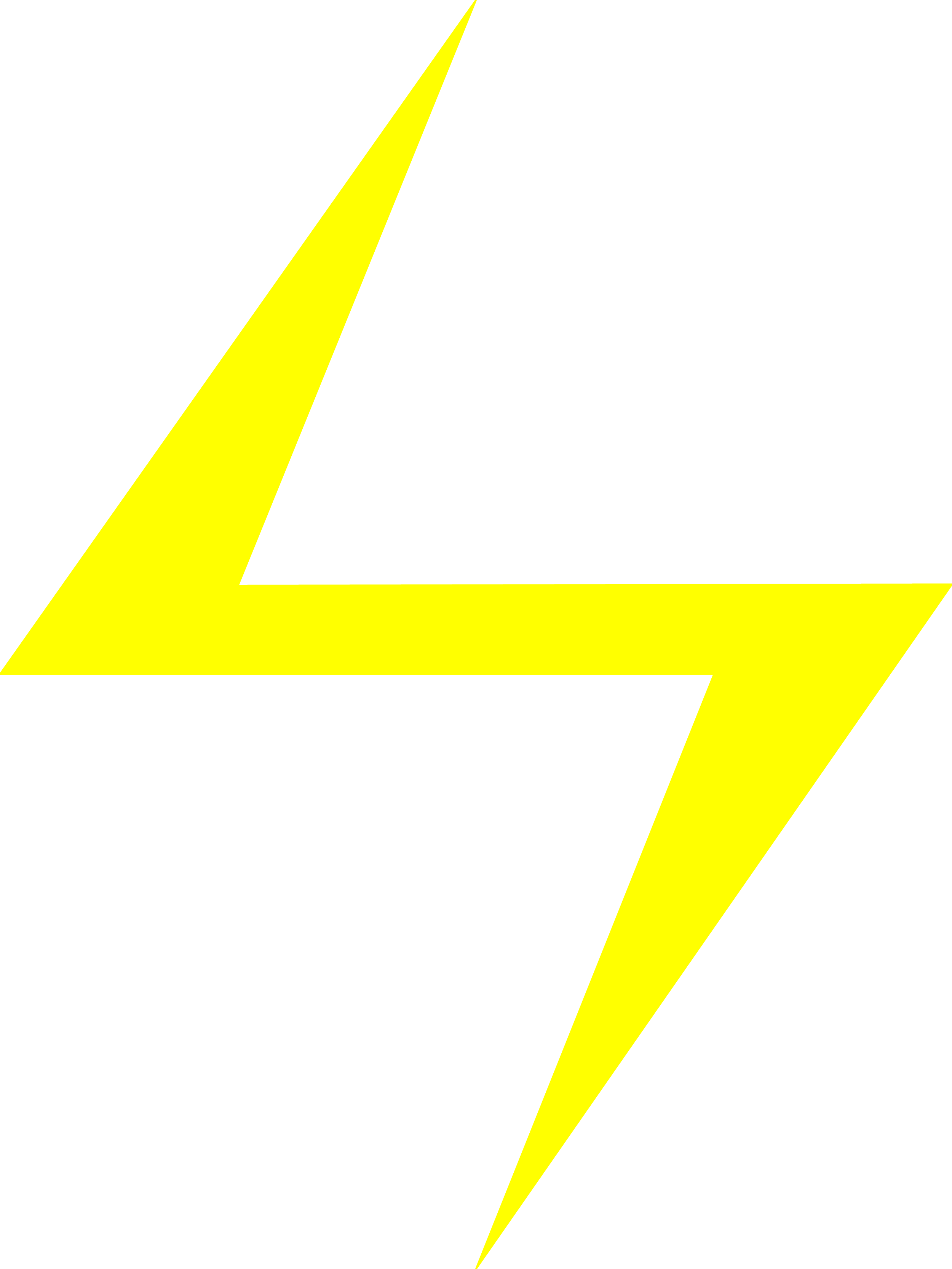 Yellow Lightning Bolt Clipart Image - Triangle (2500x3333)