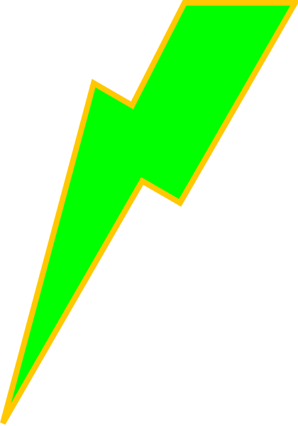 Lightning Bolt Purple Lighting Bolt Free Clipart Images - Lime Green Lightning Bolt (420x599)