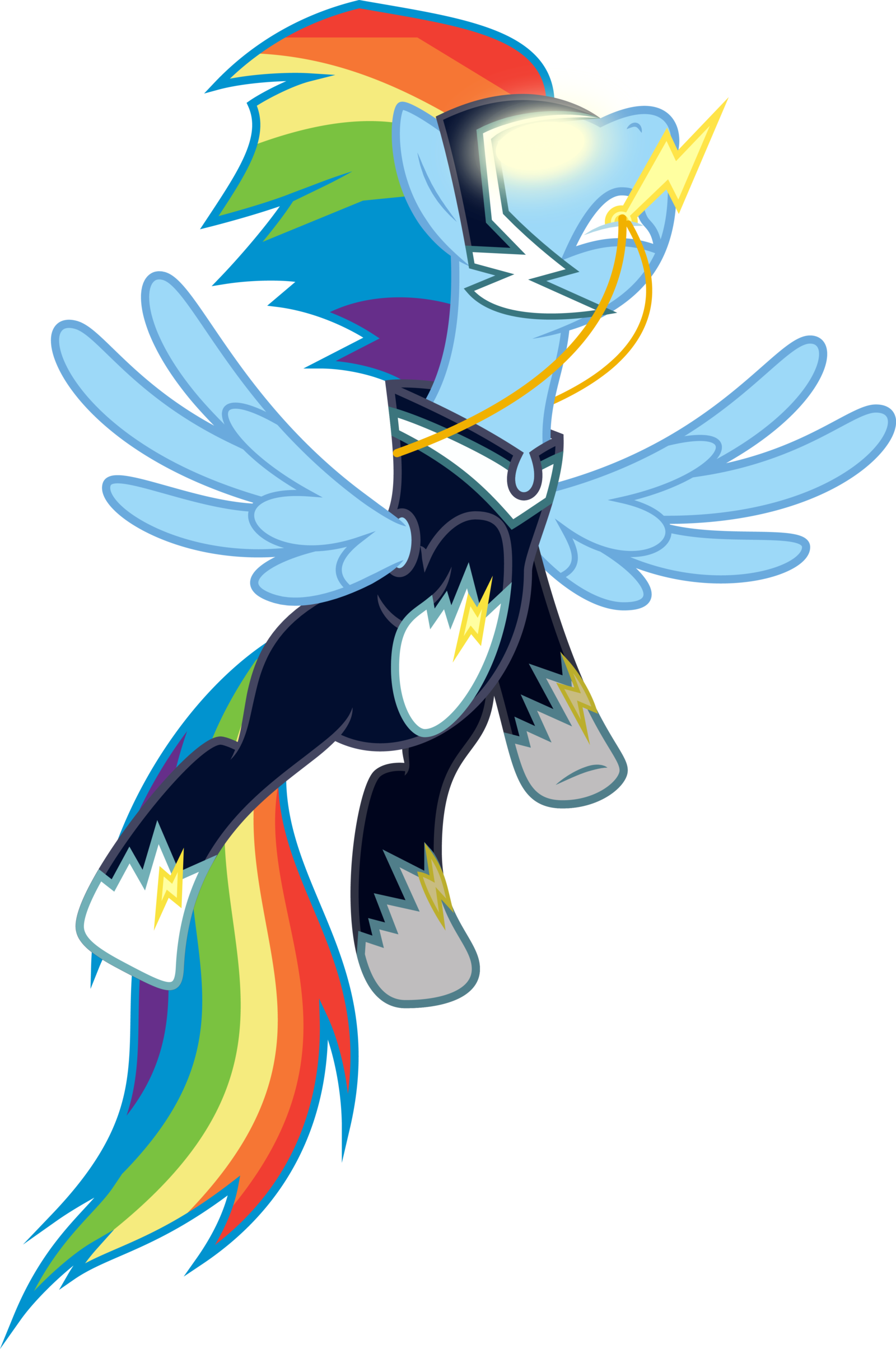 Unholstering The Lightning Bolt By Lahirien - Rainbow Dash Lightning Bolt (1600x2409)