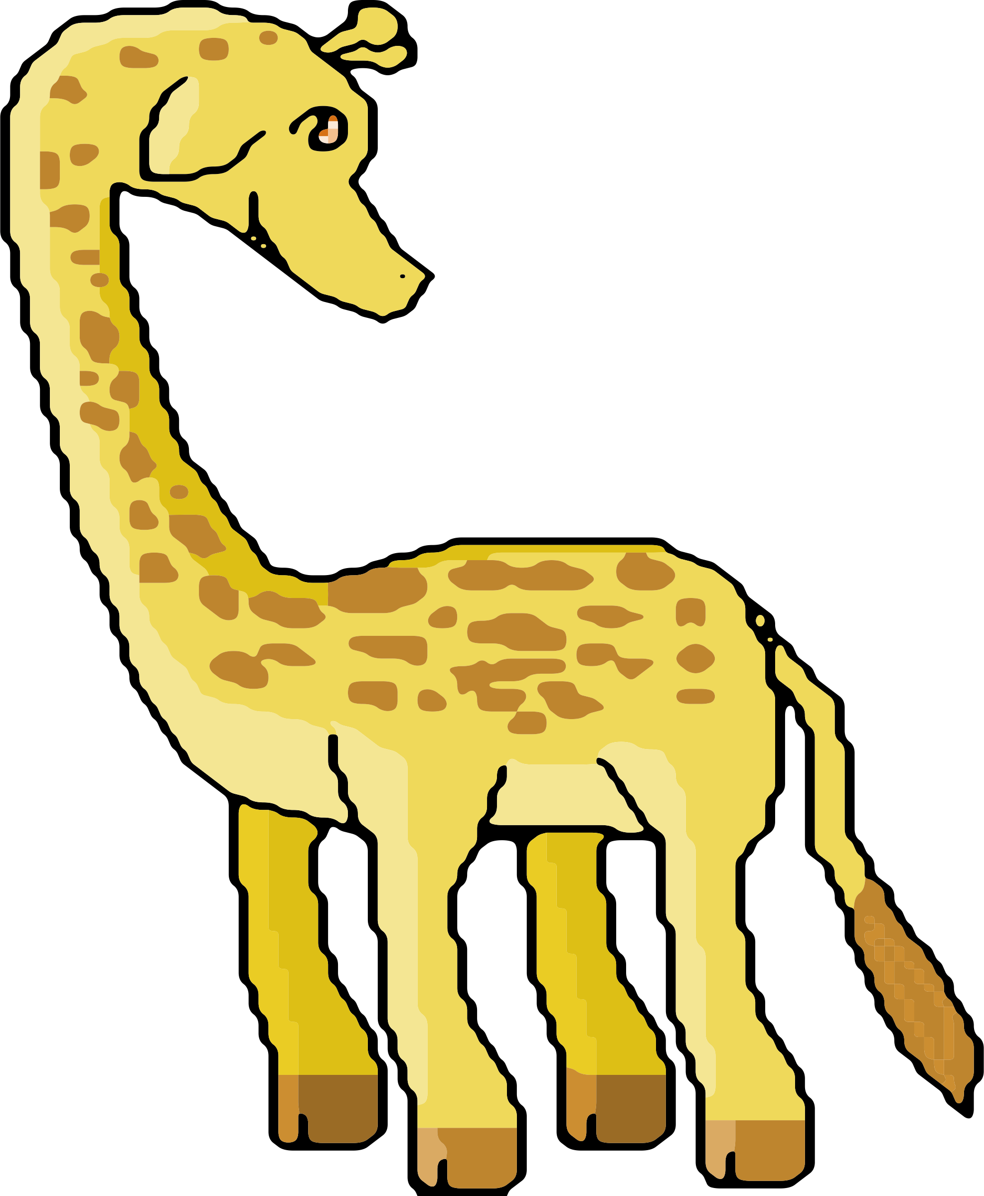 8-bit Giraffe - Pixel (1974x2400)