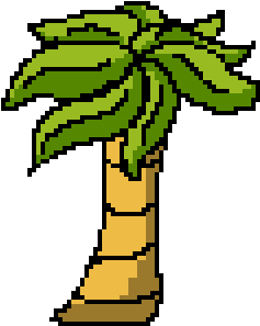 Pin Palm Tree Clipart No Background - Pixel (400x400)