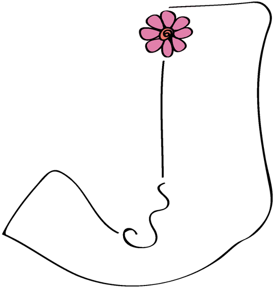 Flor - J - Line Art (552x600)
