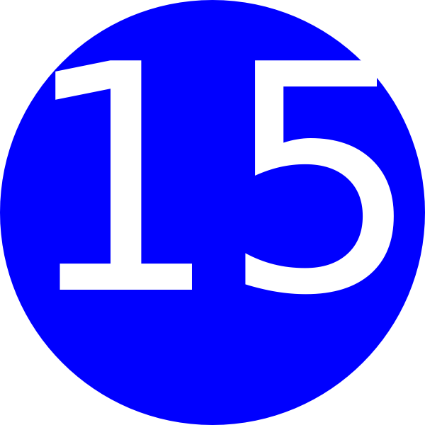 Number 15 Transparent Background (600x600)