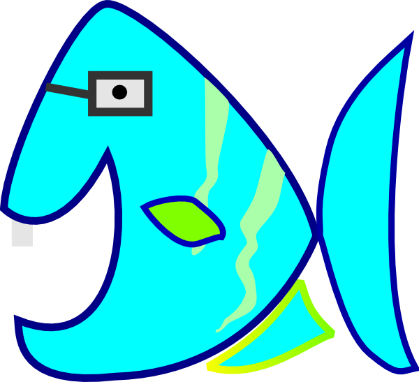 Fish Cartoon With Glasses (600x547)