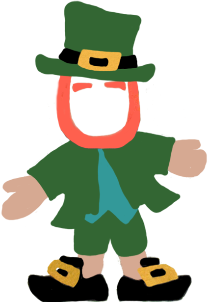 Five Little Leprechauns St - Cartoon (618x618)