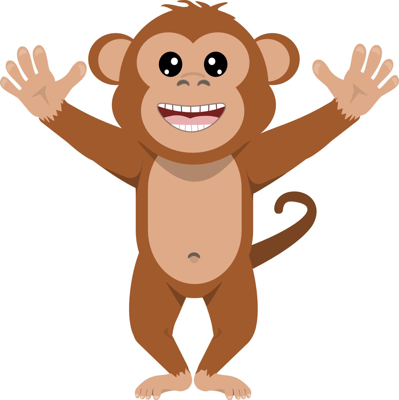 Mixed Clip - Transparent Background Monkey Clipart (1619x1623)