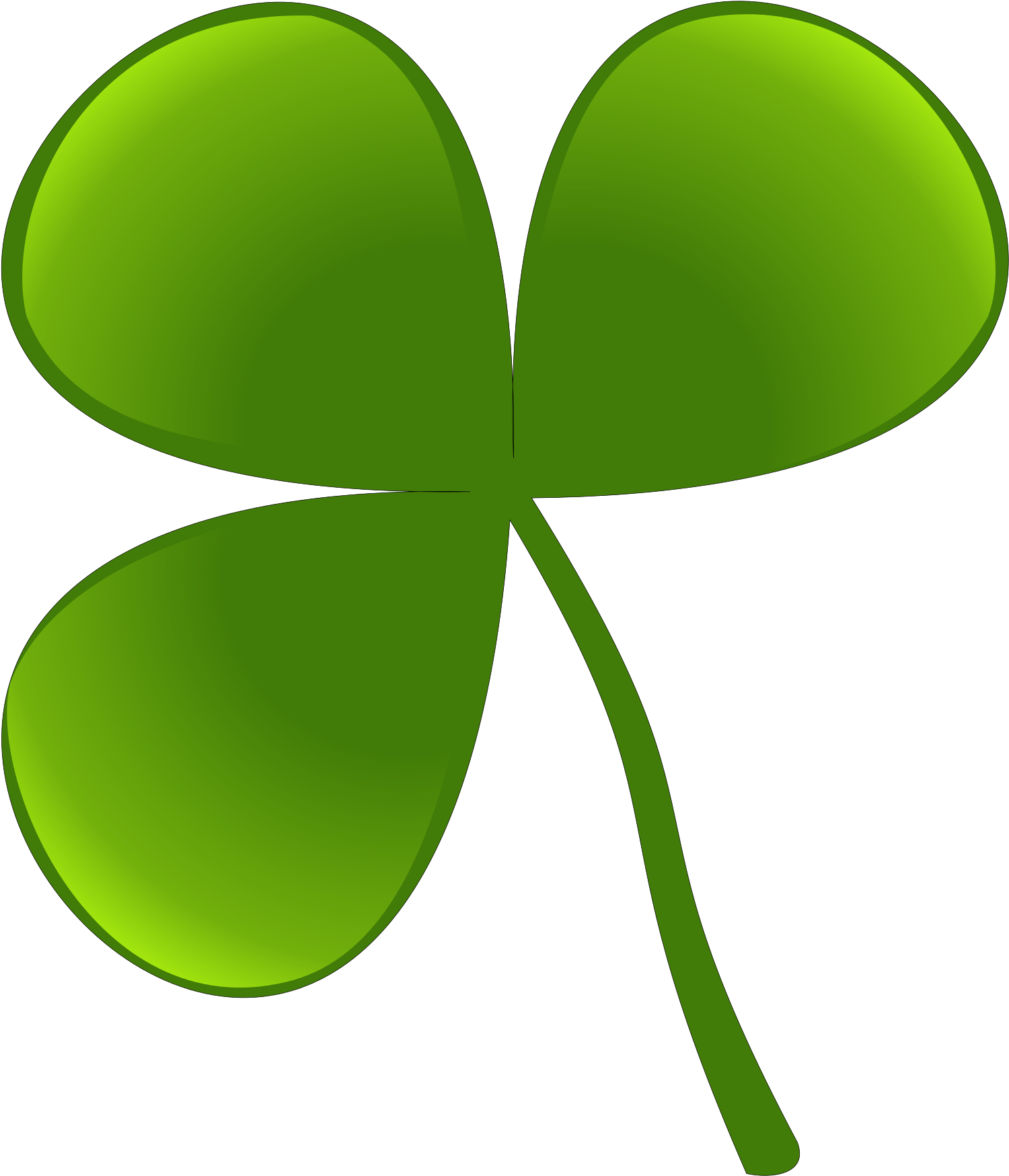 Tux Paint Shamrock - Scalable Vector Graphics (2000x2000)