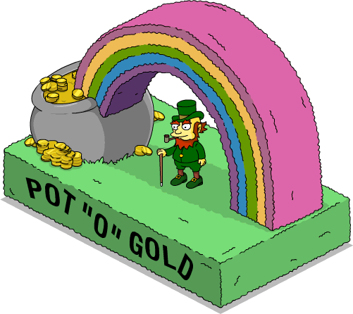 Pot "o" Gold Float - Cartoon (501x446)