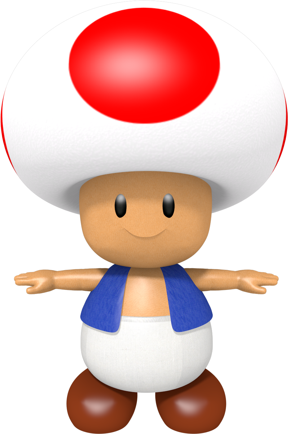 N64 Classic Toad - Mario Characters T Pose (1500x1500)