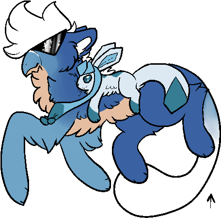 Glaceon Plush - Cartoon (500x500)