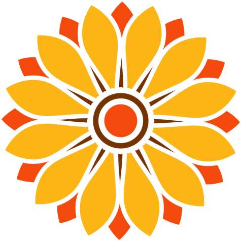 Flat Isolated Sunflower Head Illustration Transparent - Transparency (512x512)