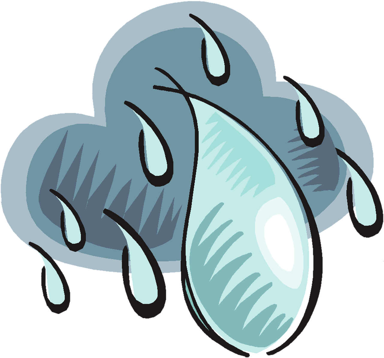 Cartoon Rain Cloud - Cartoon Rain Cloud (1280x1207)