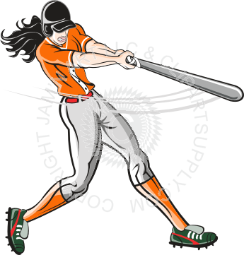 Softball Player Swinging Bat (345x361)