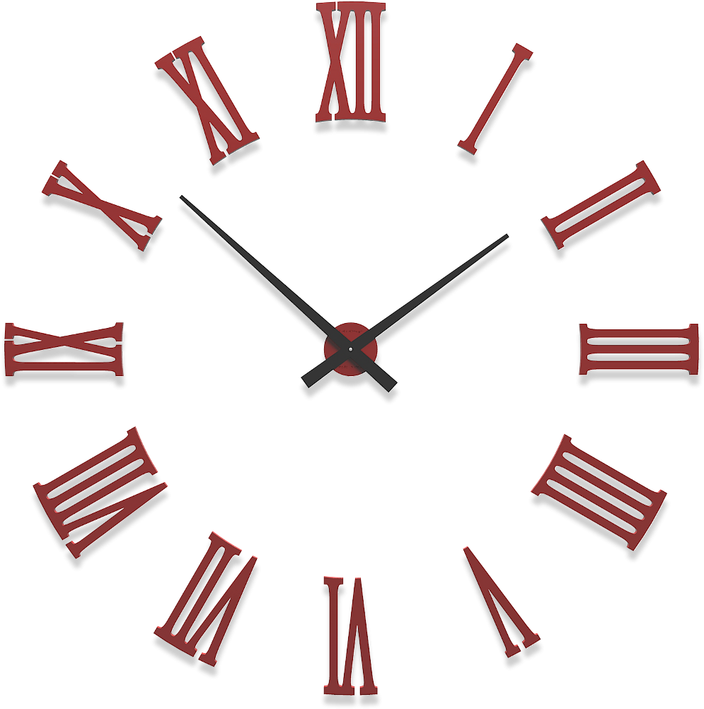 Da Vinci With Wall Clock Numbers - Wall Clock Without Frame (1011x1024)