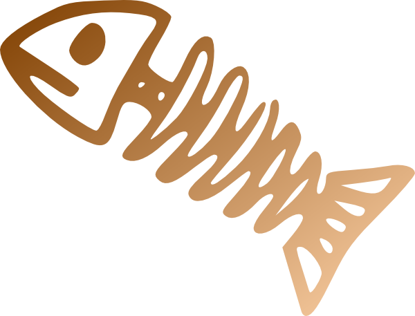 Fish Bone Cartoon (600x457)