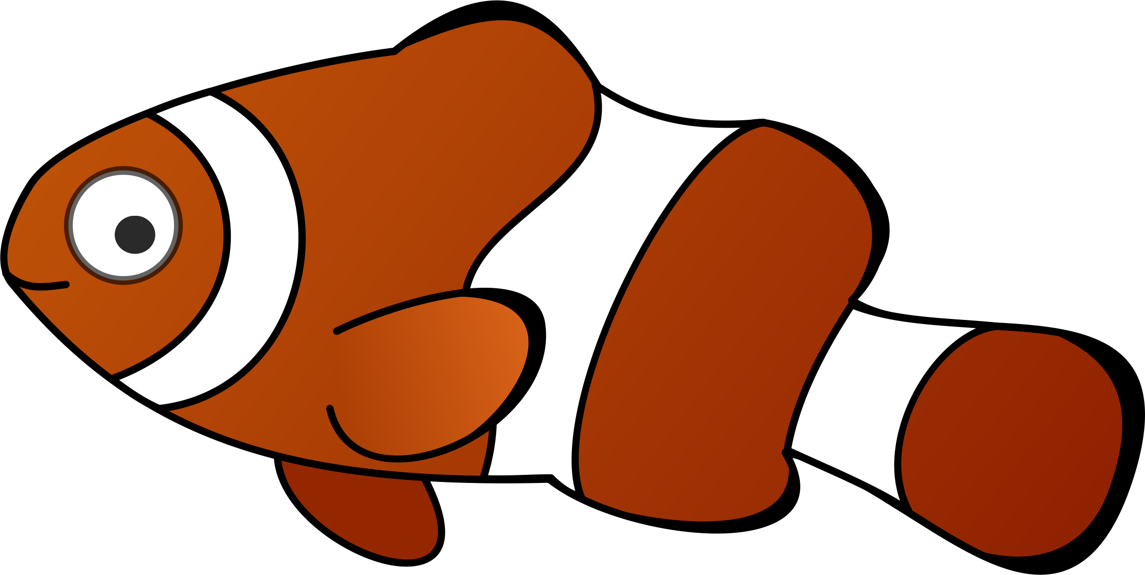 Fish 3 - Cartoon Fish (2276x1143)