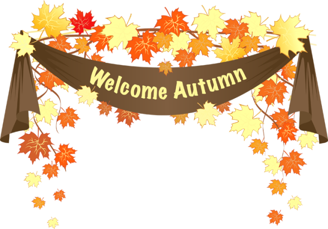 Fall Header Clipart - Welcome Fall Clip Art (640x448)