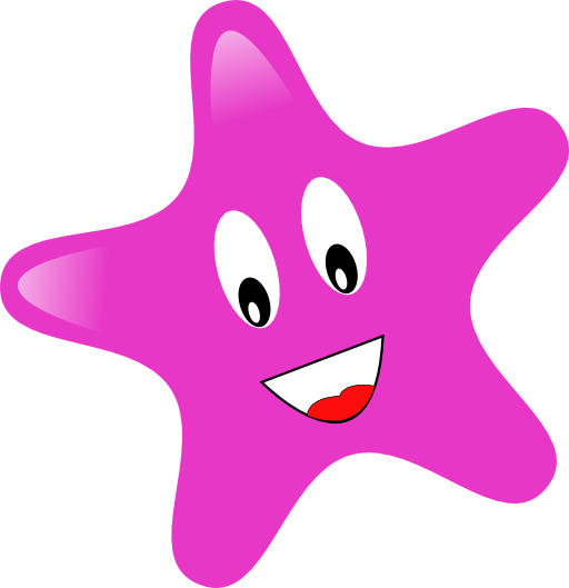 Pink Star Clipart (512x529)