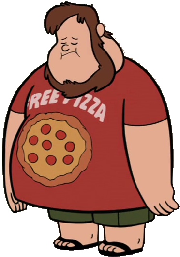 Pizza Guy Appearance - Cartoon (372x529)