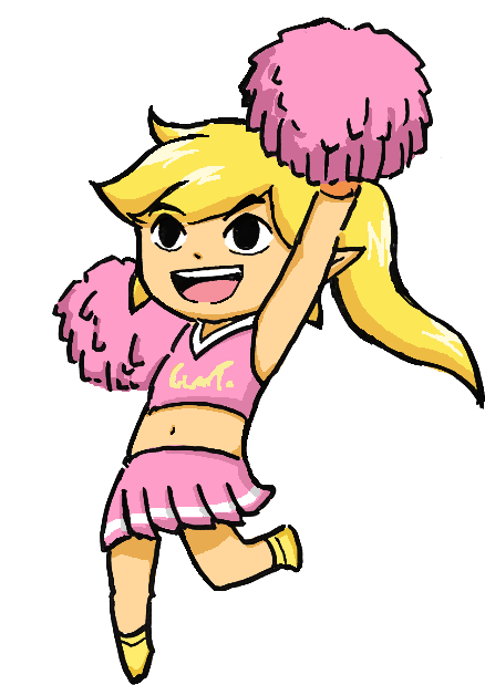 Cheerleader Link By Elza8 - Cartoon (461x643)