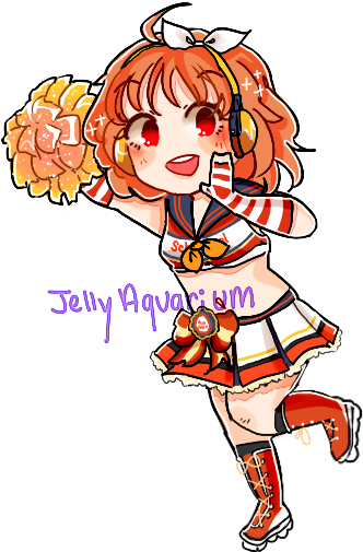 Cheerleader Chika - Cartoon (371x506)