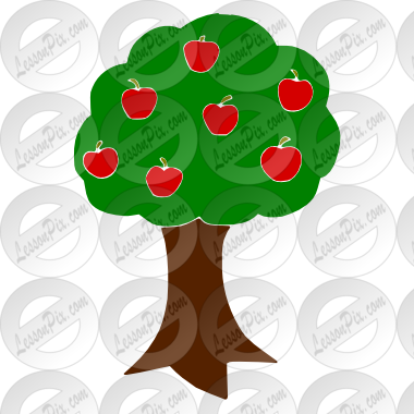 Apple Tree Stencil - Illustration (380x380)