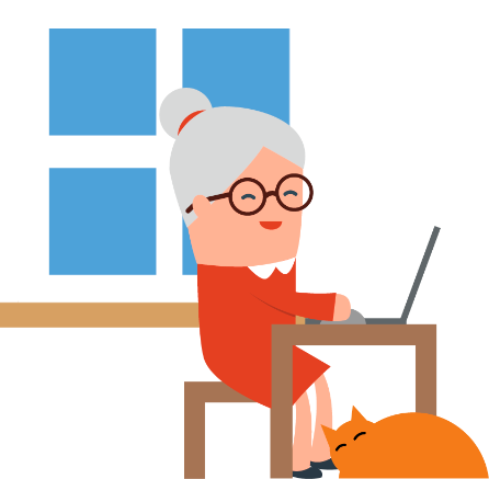 Grandma - Cartoon (446x437)