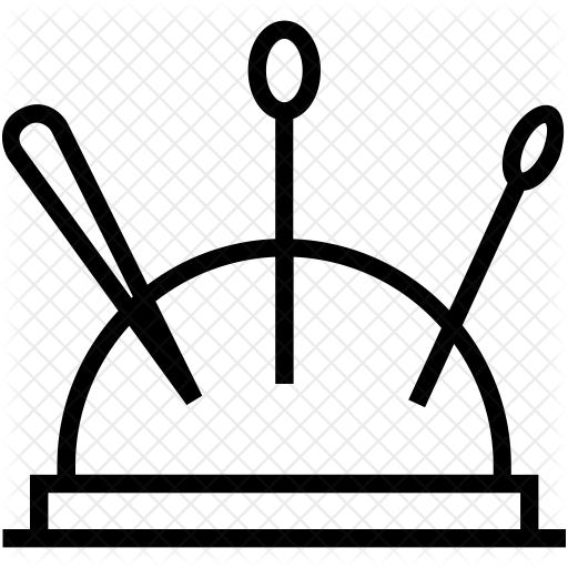 Sewing Needles Icon - Milkshakeoutline (512x512)