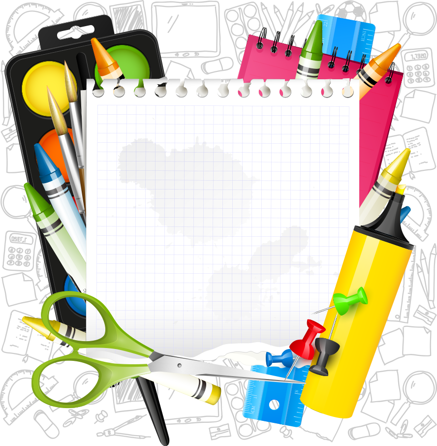 Paper School Supplies Icon - Escolar Vector (888x906)
