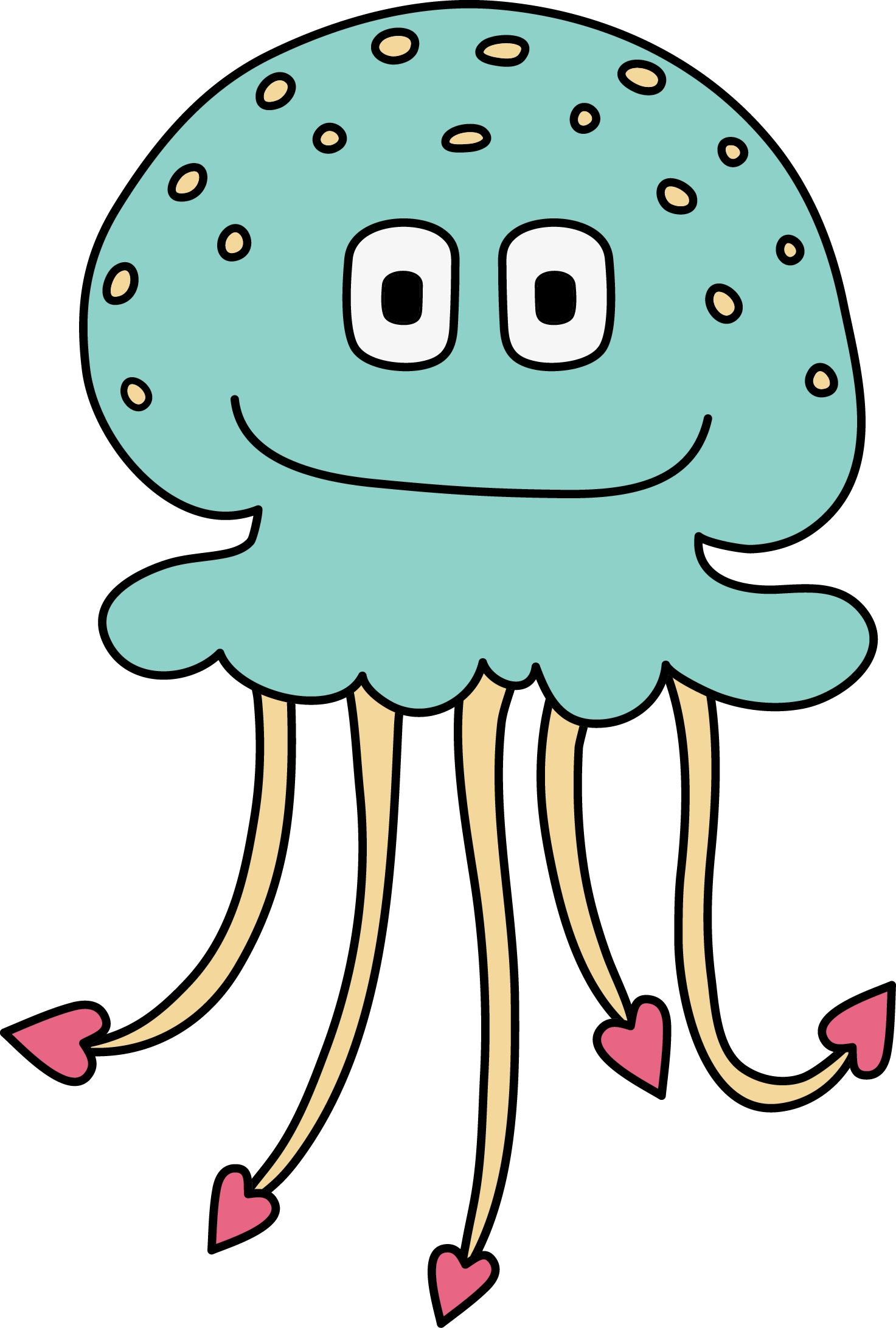 Coloured Version - Jellyfish (1473x2183)