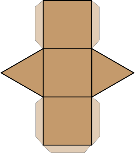 Math Clip Art Net For A Triangular Prism - Craft (451x512)