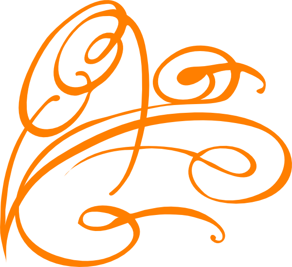 Orange Swirl Clip Art (600x549)