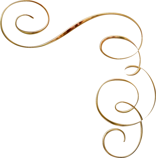 Patterns - Gold Swirl Line Png (600x607)