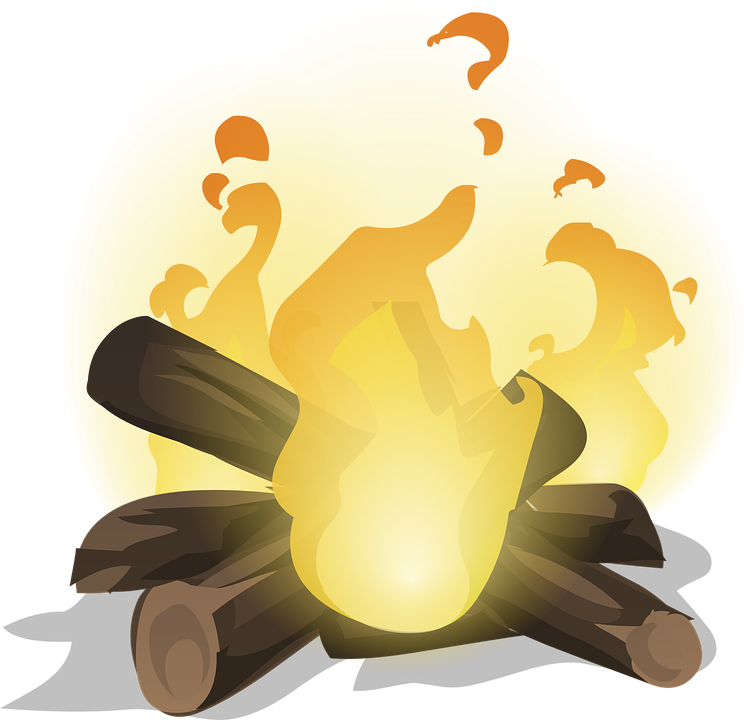 Cartoon Campfire 8, - Fire (744x720)