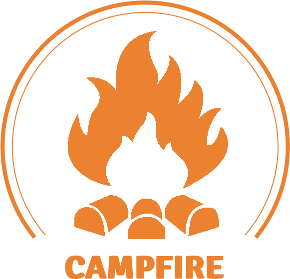 Campfire Logo Gng - Костер Вектор (580x576)