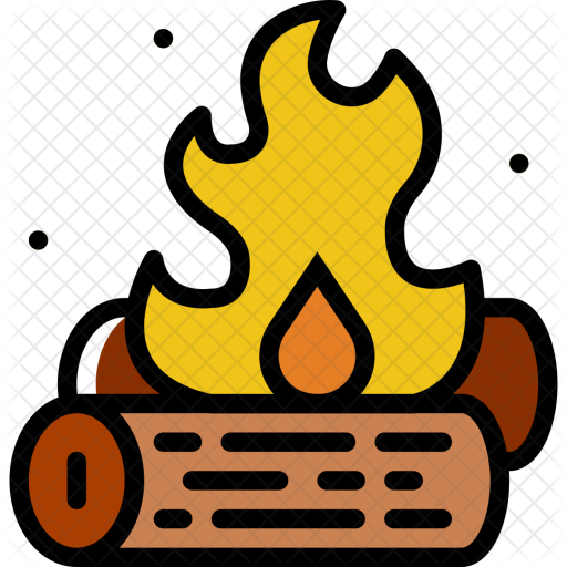 Campfire Icon - Illustration (512x512)