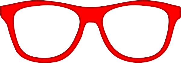 Red Glasses Frames Clipart (600x210)