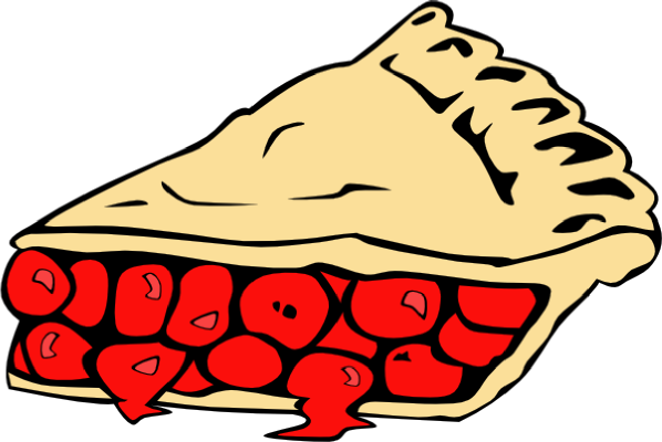 Pie - Cartoon Cherry Pie Slice (598x400)